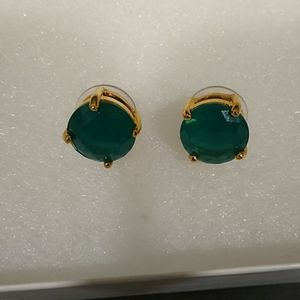Emerald green earrings (costume jewelry)